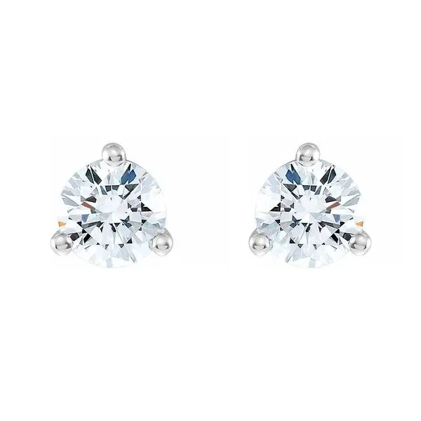14k White 1/3 CTW Lab Grown Diamond Earrings