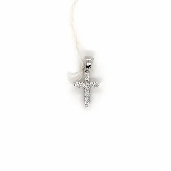 18k White Gold Diamond Cross Pendant David Douglas Diamonds & Jewelry Marietta, GA