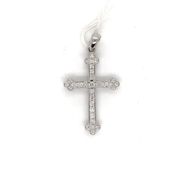 18k White Gold Diamond Cross Pendant David Douglas Diamonds & Jewelry Marietta, GA