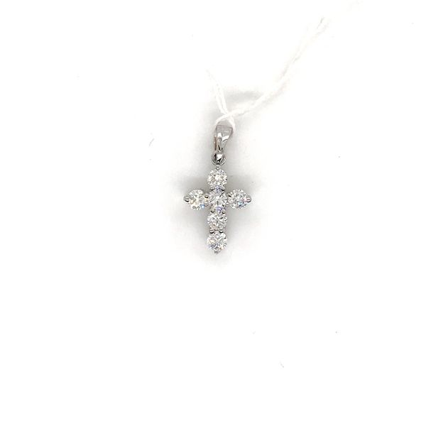 18k White Gold Diamond Cross Pendant David Douglas Diamonds & Jewelry Marietta, GA