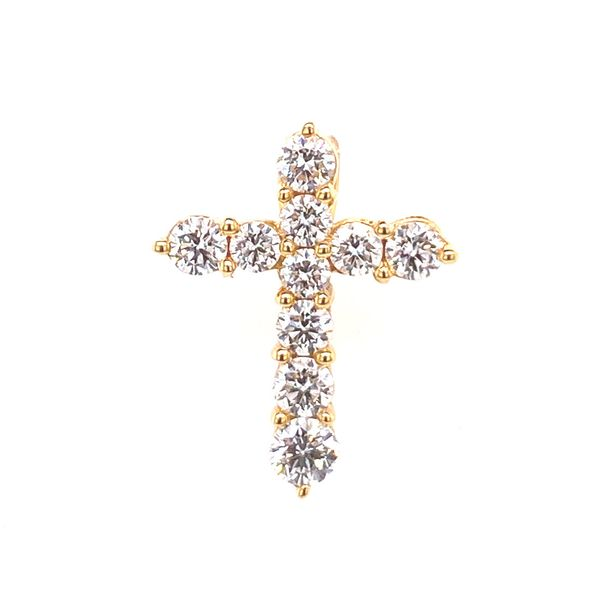 18k Petite Diamond Cross Pendant David Douglas Diamonds & Jewelry Marietta, GA