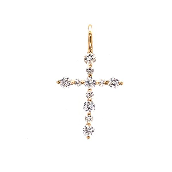 18k Petite Diamond Cross Pendant David Douglas Diamonds & Jewelry Marietta, GA