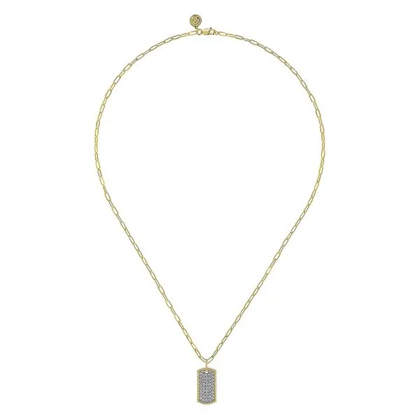 Pave' Tag Necklace Image 2 David Douglas Diamonds & Jewelry Marietta, GA