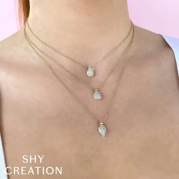 14k Pave Necklace