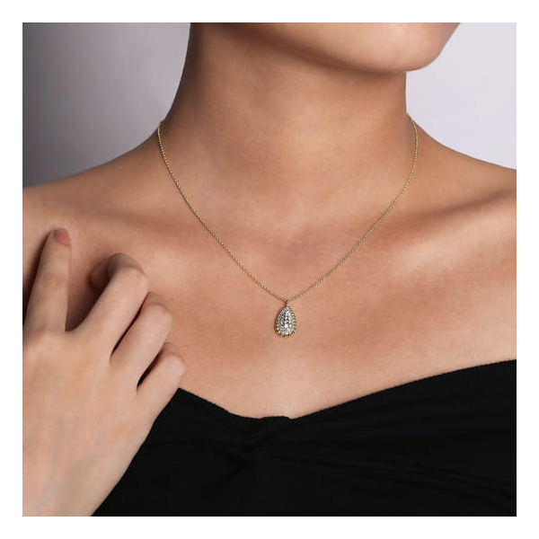 Pave Teardrop Necklace Image 3 David Douglas Diamonds & Jewelry Marietta, GA