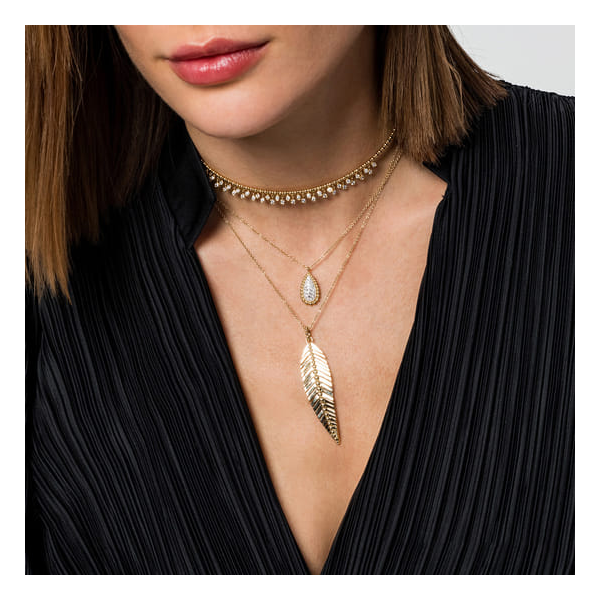 Pave Teardrop Necklace Image 4 David Douglas Diamonds & Jewelry Marietta, GA