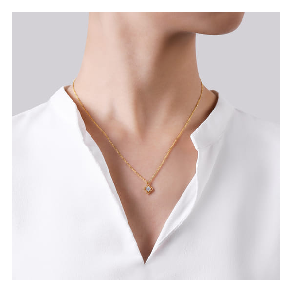 Contemporary Floral Necklace Image 3 David Douglas Diamonds & Jewelry Marietta, GA