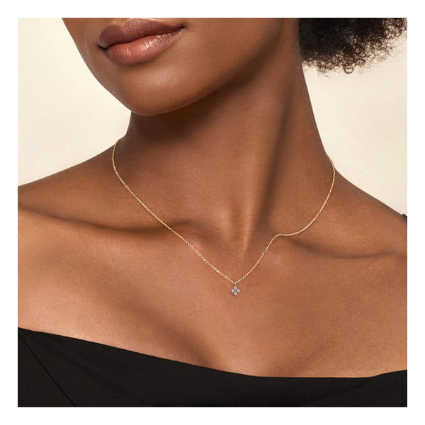 Gaby Flower Necklace Image 3 David Douglas Diamonds & Jewelry Marietta, GA