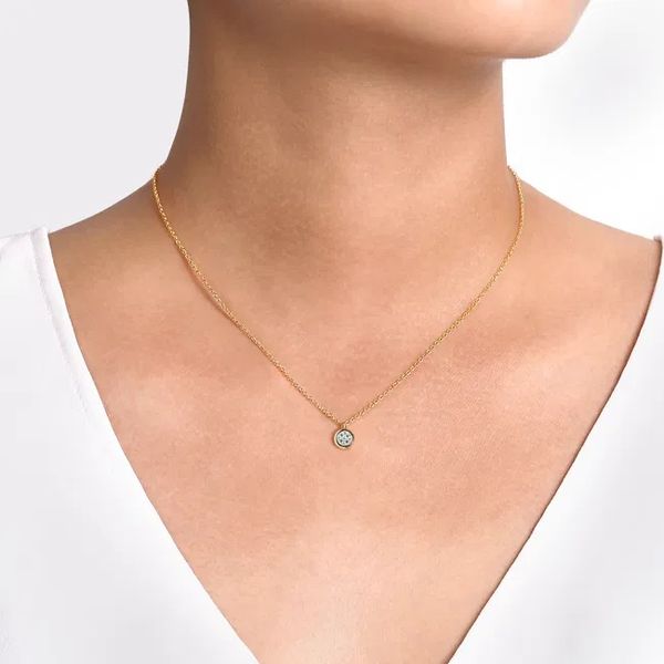 Bezel Pave Necklace Image 3 David Douglas Diamonds & Jewelry Marietta, GA