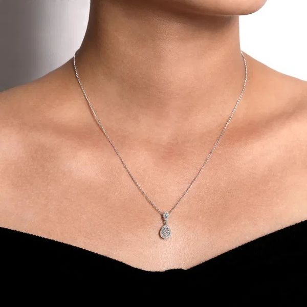 Pear-Shaped Pave Necklace Image 3 David Douglas Diamonds & Jewelry Marietta, GA