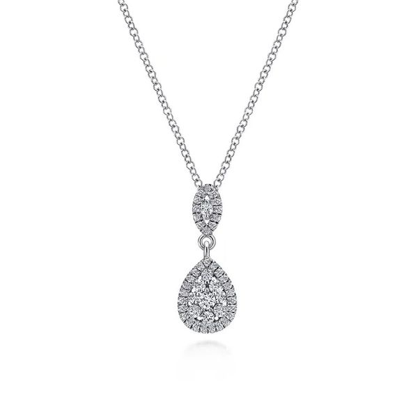 Pear-Shaped Pave Necklace David Douglas Diamonds & Jewelry Marietta, GA