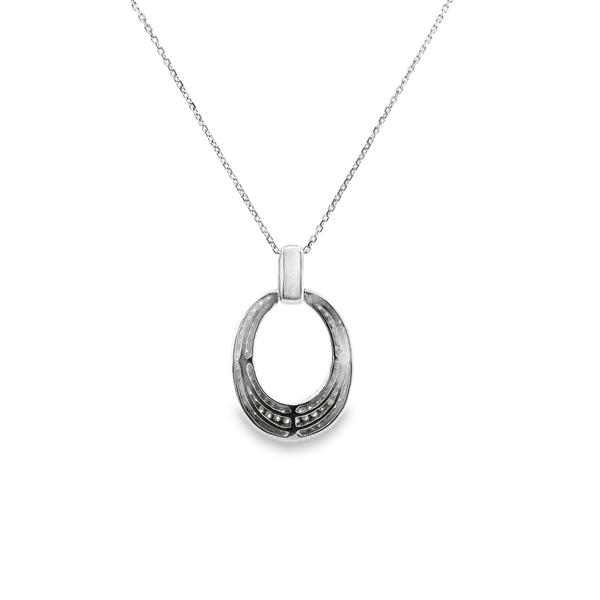 Oval Pave Necklace Image 5 David Douglas Diamonds & Jewelry Marietta, GA
