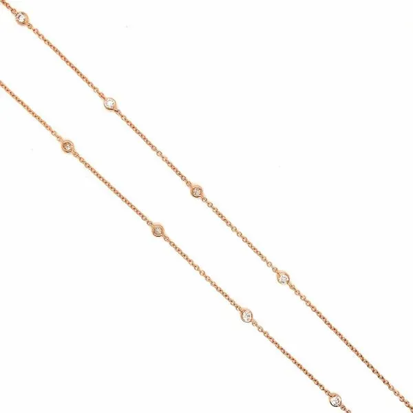 18k Yellow Gold Diamond Station Necklace David Douglas Diamonds & Jewelry Marietta, GA