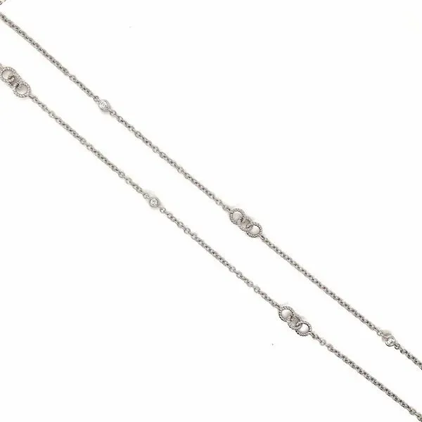 18k White Gold Diamond Station Necklace David Douglas Diamonds & Jewelry Marietta, GA