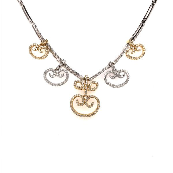 18k White & Yellow Gold Diamond Fashion Necklace David Douglas Diamonds & Jewelry Marietta, GA