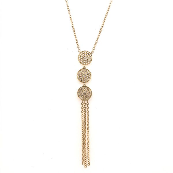 18k Yellow Gold Tripple Circle Dangle Necklace David Douglas Diamonds & Jewelry Marietta, GA