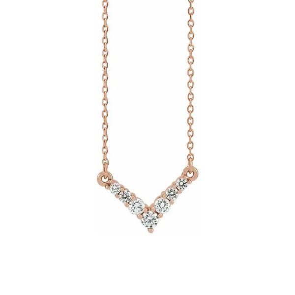 14k V Shap Diamond Necklace David Douglas Diamonds & Jewelry Marietta, GA