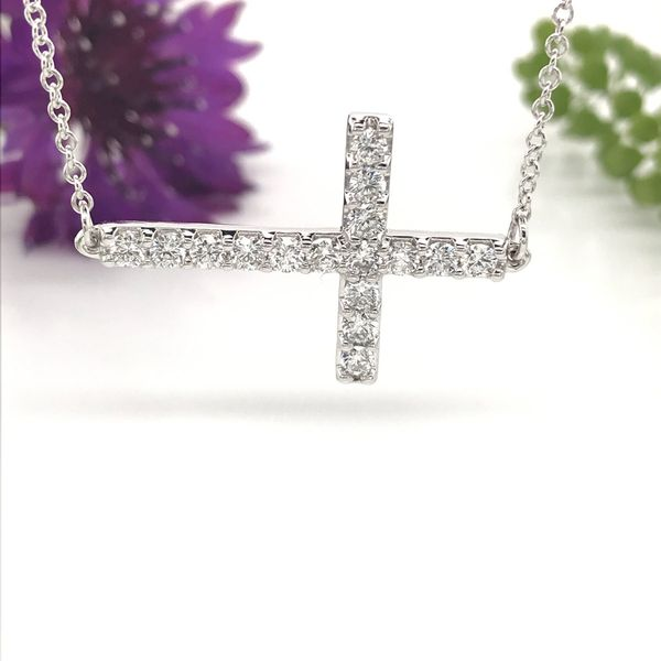 1/2 CTW Lab Grown Diamond Cross Necklace Image 3 David Douglas Diamonds & Jewelry Marietta, GA