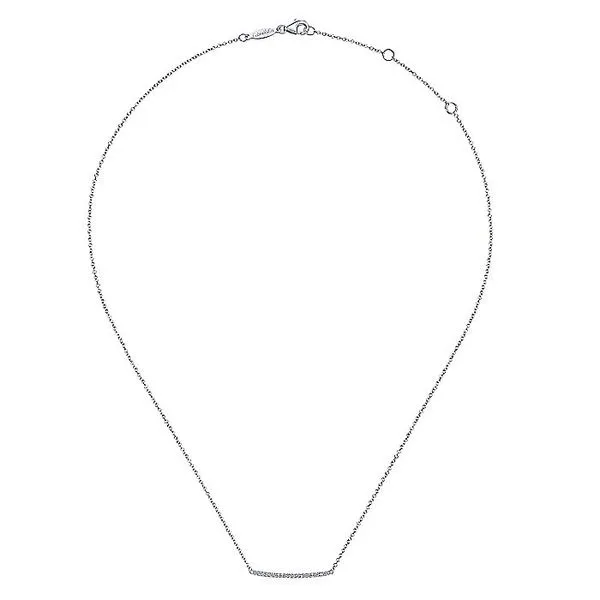 Pavé Diamond Bar Necklace Image 2 David Douglas Diamonds & Jewelry Marietta, GA