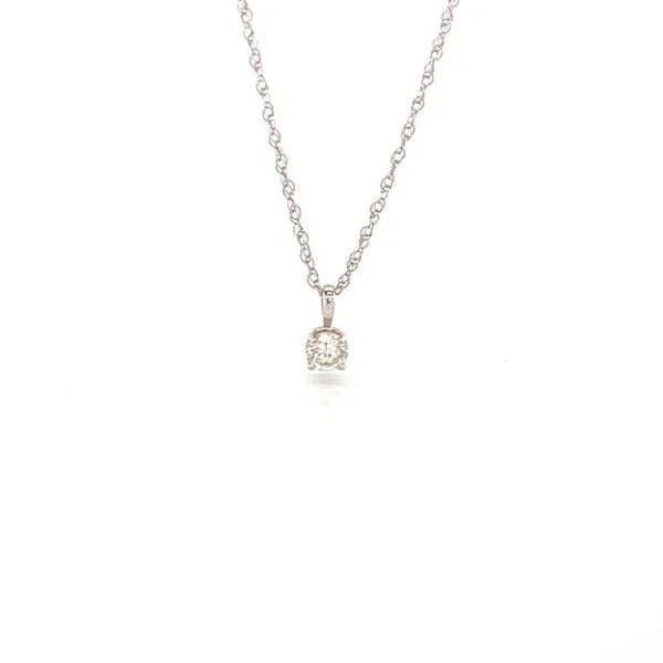 14k Solitaire Diamond Necklace Image 2 David Douglas Diamonds & Jewelry Marietta, GA