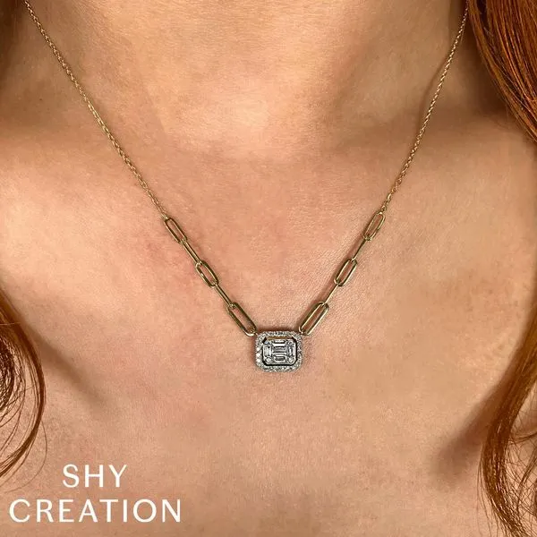 14k Halo Necklace Image 2 David Douglas Diamonds & Jewelry Marietta, GA