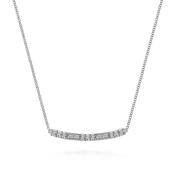 14k Curved Bar Necklace David Douglas Diamonds & Jewelry Marietta, GA