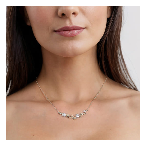 Bujukan Pave Bubble Bar Necklace Image 4 David Douglas Diamonds & Jewelry Marietta, GA