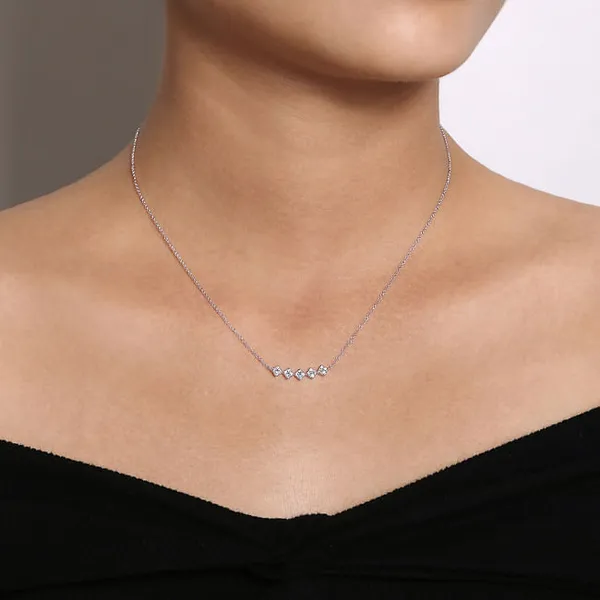 Square Station Bar Necklace Image 3 David Douglas Diamonds & Jewelry Marietta, GA