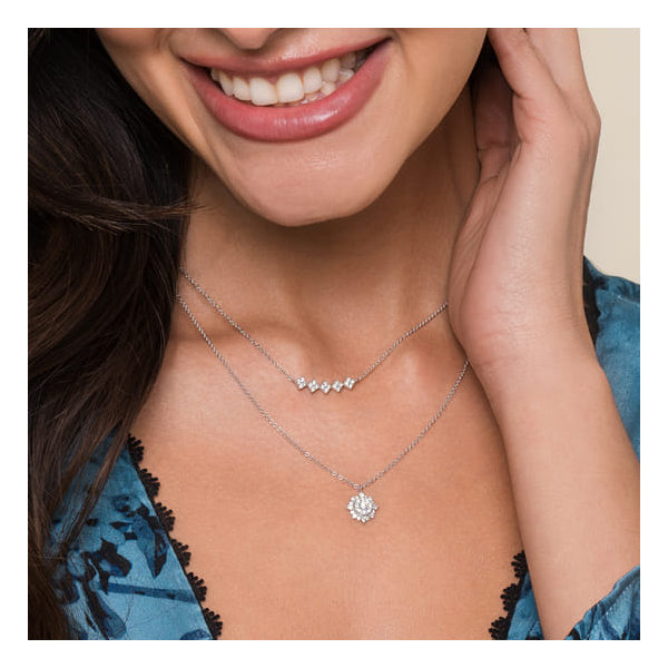 Square Station Bar Necklace Image 5 David Douglas Diamonds & Jewelry Marietta, GA