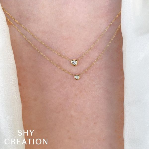 Solitaire Bezel Necklace Image 2 David Douglas Diamonds & Jewelry Marietta, GA