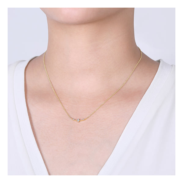 Curved Bar Necklace Image 3 David Douglas Diamonds & Jewelry Marietta, GA