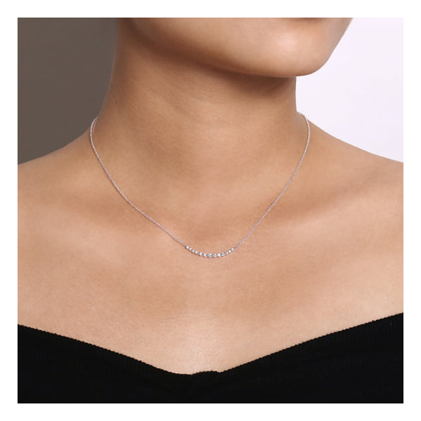 Curved Bar Necklace Image 3 David Douglas Diamonds & Jewelry Marietta, GA