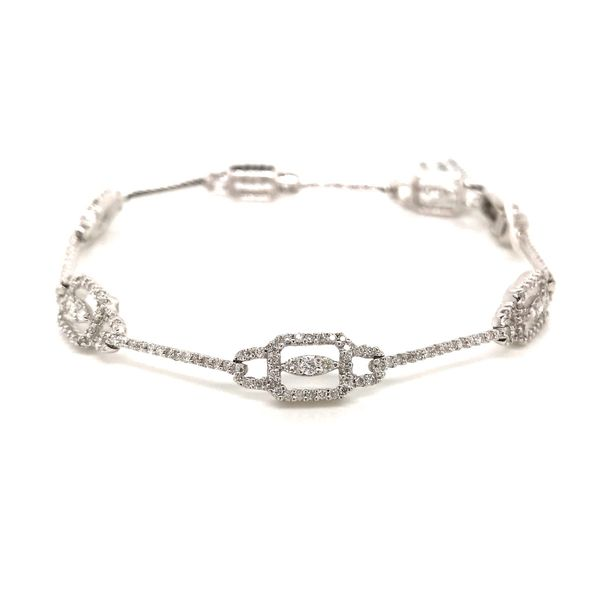 18k White Gold Diamond Link Bracelet David Douglas Diamonds & Jewelry Marietta, GA