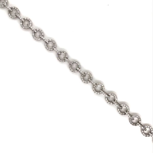 18k White Gold Diamond Link Bracelet Image 2 David Douglas Diamonds & Jewelry Marietta, GA
