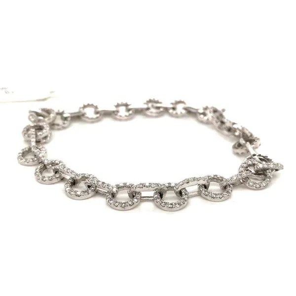 18k White Gold Diamond Link Bracelet David Douglas Diamonds & Jewelry Marietta, GA