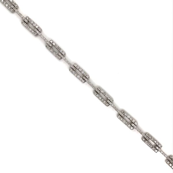18k White Gold Diamond Link Bracelet Image 2 David Douglas Diamonds & Jewelry Marietta, GA