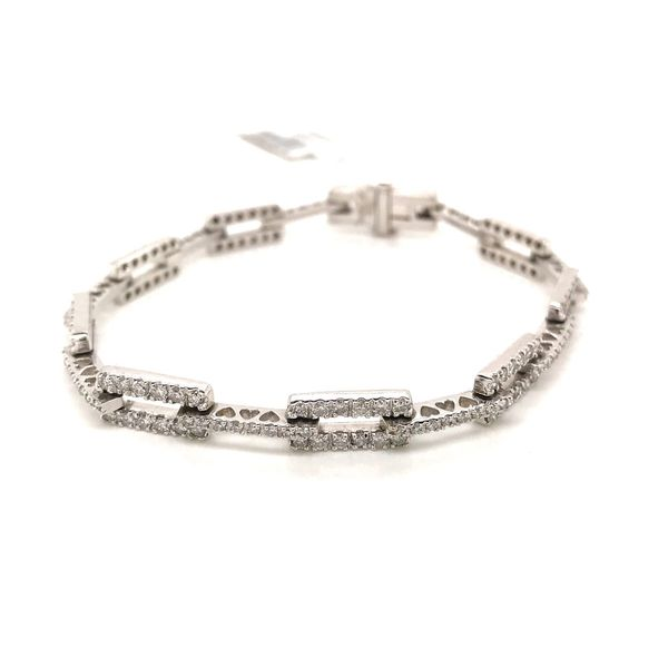 18k White Gold Diamond Link Bracelet David Douglas Diamonds & Jewelry Marietta, GA