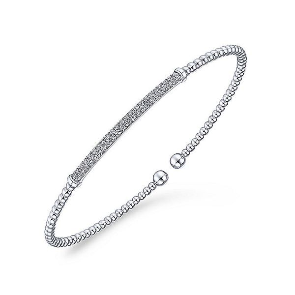 Bujukan Split Cuff Bracelet with Diamond Pavé Bar Image 2 David Douglas Diamonds & Jewelry Marietta, GA