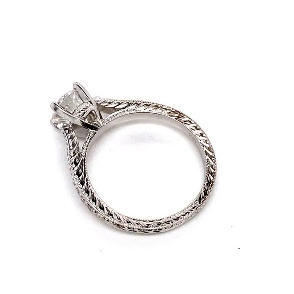 18k Vintage Style Moissanite Ring thumb image 5