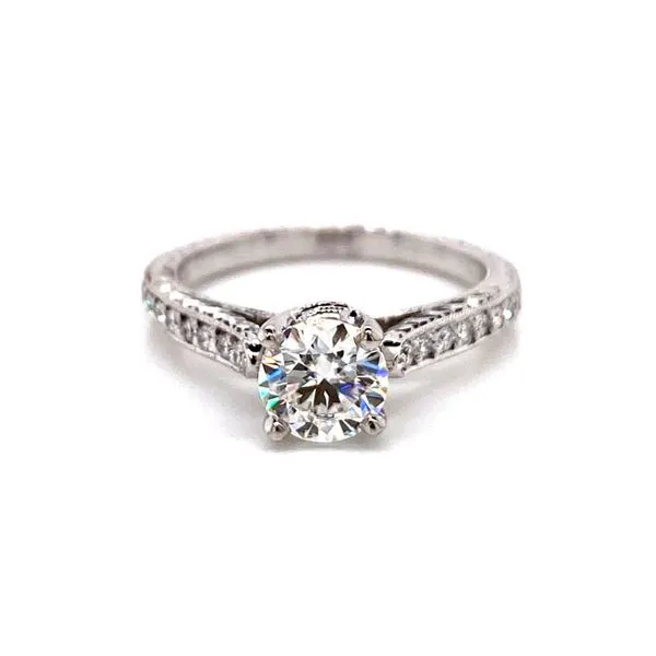 18k Vintage Style Moissanite Ring thumb image 1