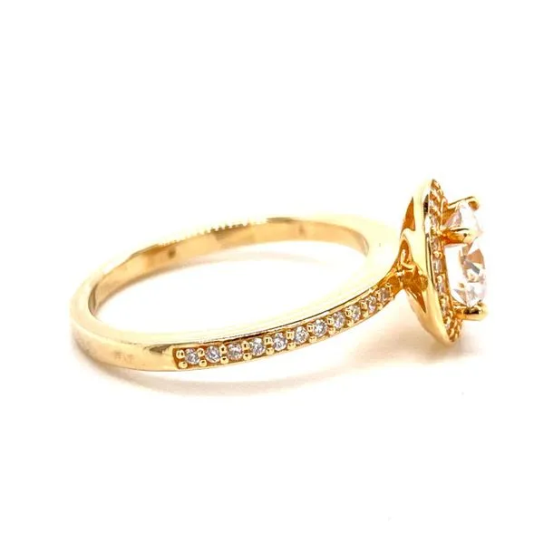 14k Halo Style Moissanite Ring