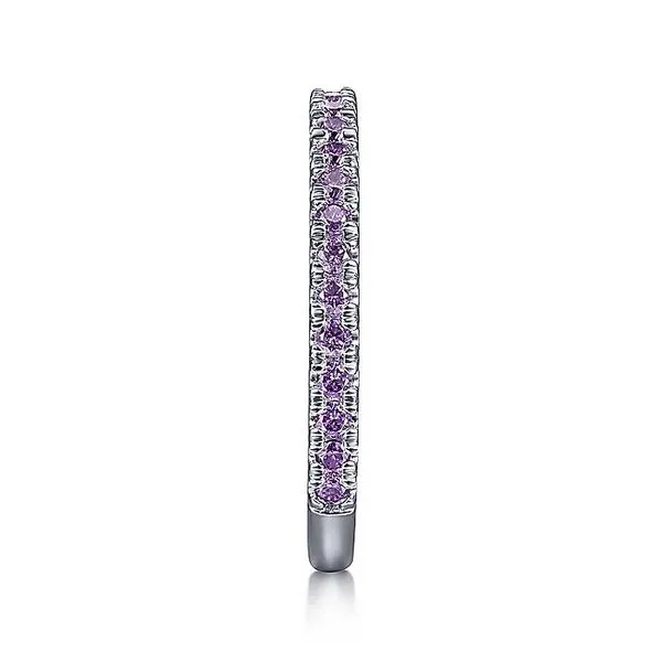 14k Birthstone Stackable Ring | February thumb image 4