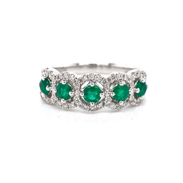 18k Multi Halo Gemstone Ring David Douglas Diamonds & Jewelry Marietta, GA