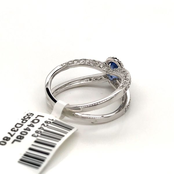 18k White Gold Gemstone Halo Ring Image 4 David Douglas Diamonds & Jewelry Marietta, GA