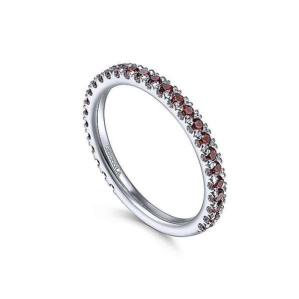 14K White Gold Garnet Ring | January Image 3 David Douglas Diamonds & Jewelry Marietta, GA