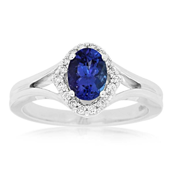 14k Halo Style Gemstone Ring David Douglas Diamonds & Jewelry Marietta, GA