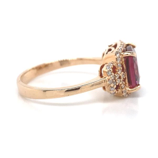 14k Halo Style Gemstone Ring Image 3 David Douglas Diamonds & Jewelry Marietta, GA
