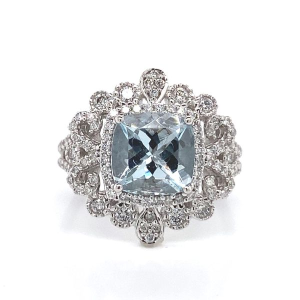 14k Halo Style Gemstone Ring David Douglas Diamonds & Jewelry Marietta, GA