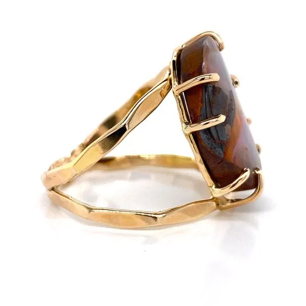 14k Magnificent Boulder Opal Ring thumb image 3