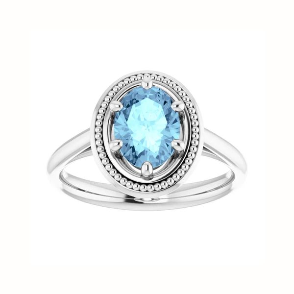 14k Halo Style Gemstone Ring Image 3 David Douglas Diamonds & Jewelry Marietta, GA